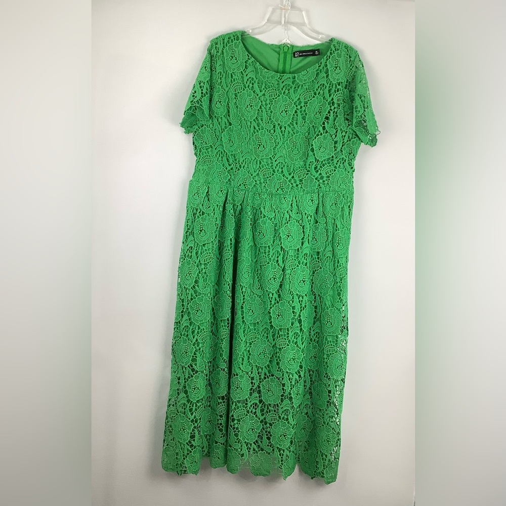 New York & Company Floral Lace Dress womens size XL
